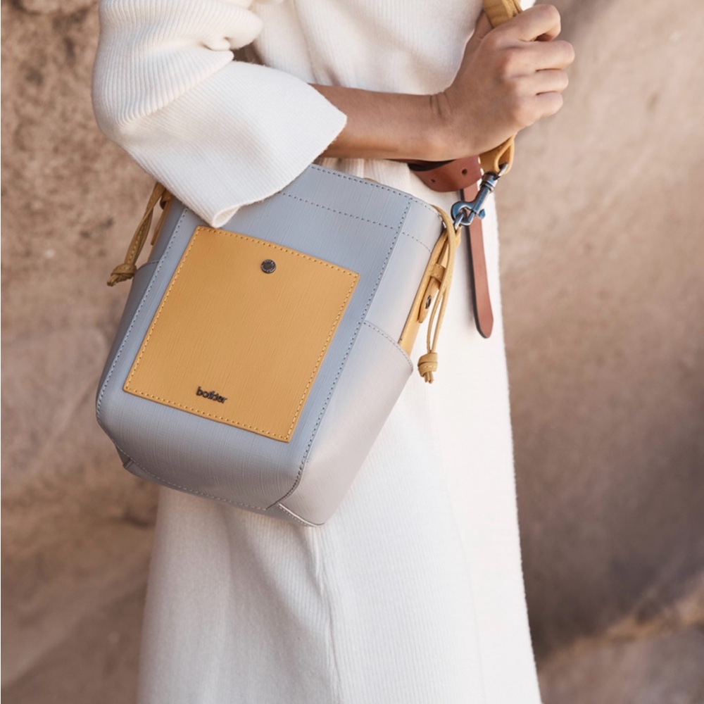 Botkier Crossbody Bag in Gray and Mustard Yellow
